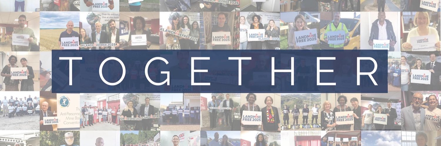 Landmine Free 2025 Campaign banner