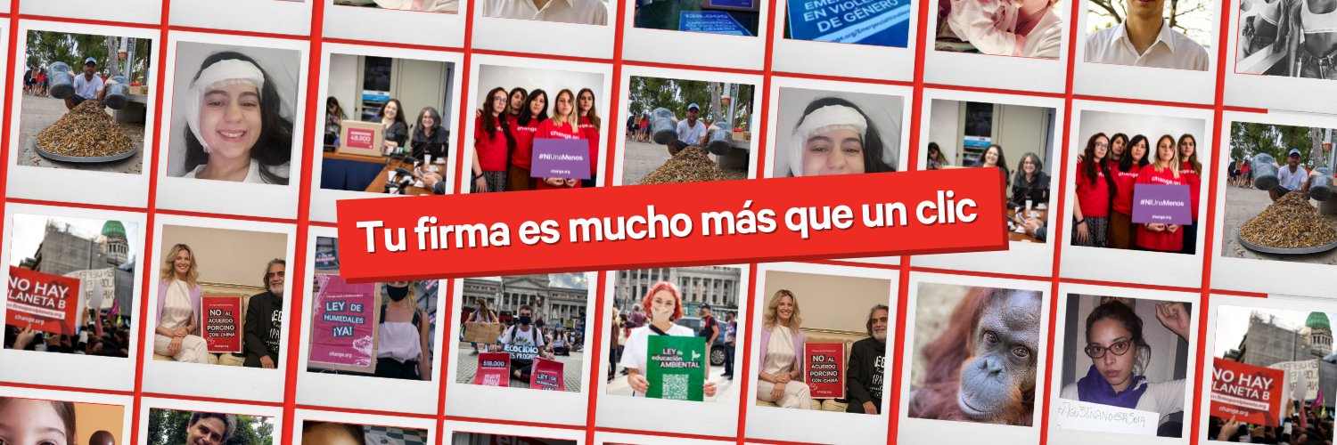 Change.org Argentina banner