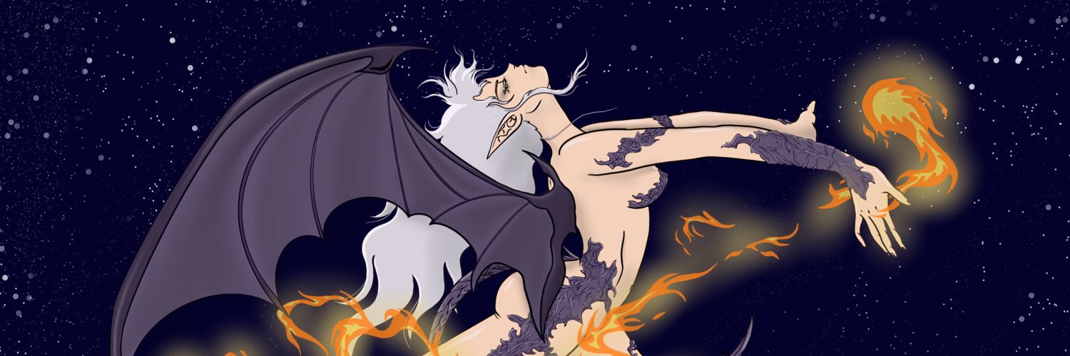 Fire-breathing bitch queen banner