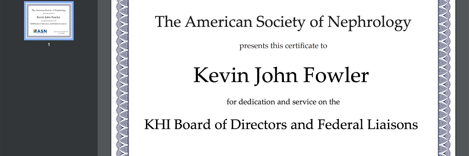 Kevin J. Fowler Principal The Voice of the Patient banner