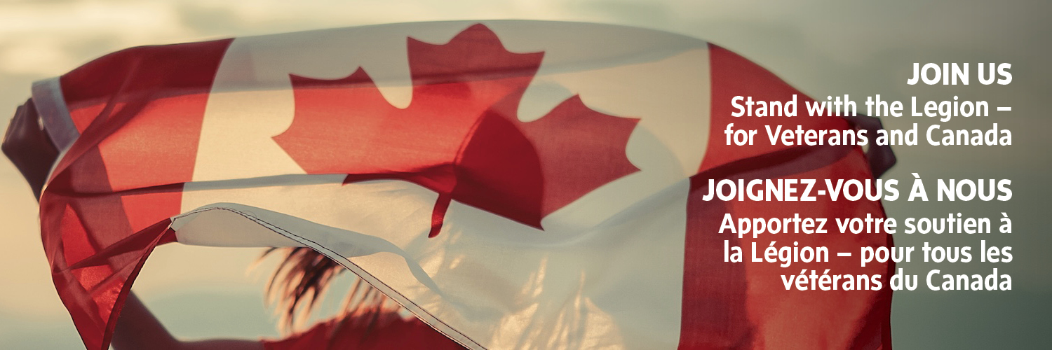 The Royal Canadian Legion's banner