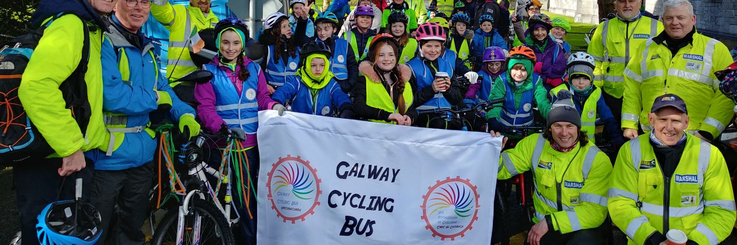 Galway School Cycle Bus banner