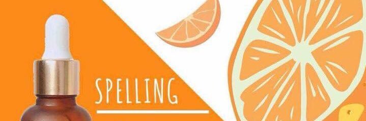 spelling serum vit c🧡🍊 banner