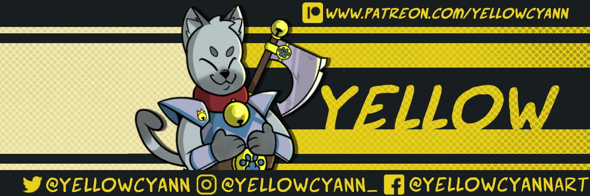 Yellow - Commissions OPEN banner