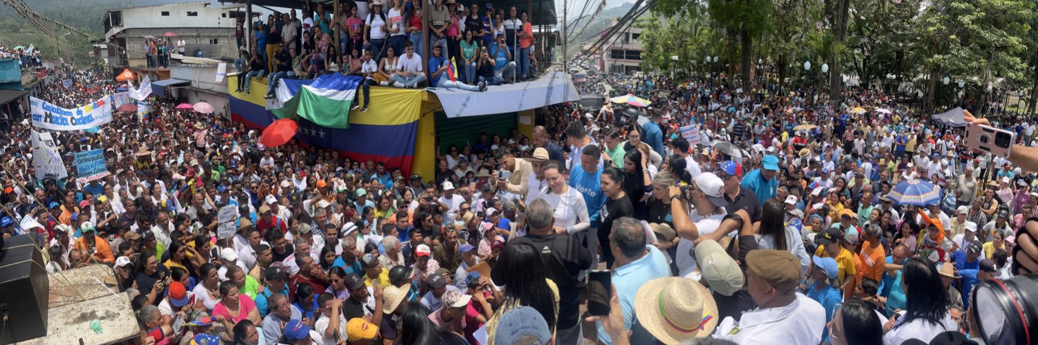 María Corina Machado's banner