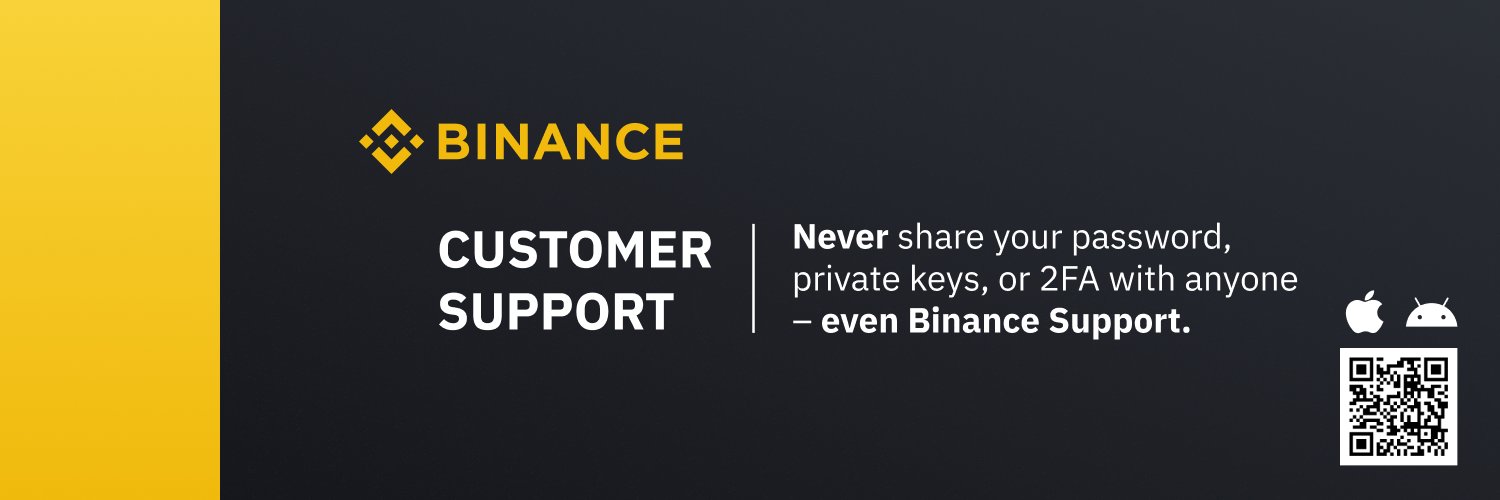 Binance Customer Support Profile Banner
