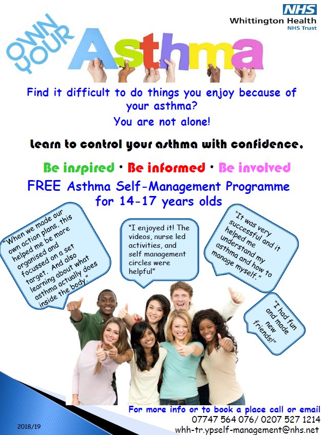 Self Management Programmes Whittington Health banner