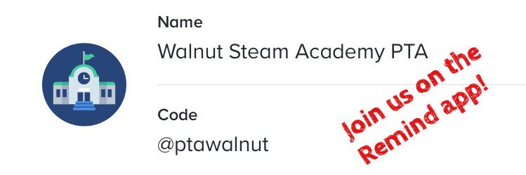 Walnut STEAM Academy PTA banner