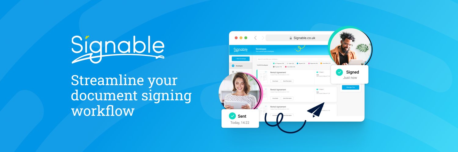 Signable banner