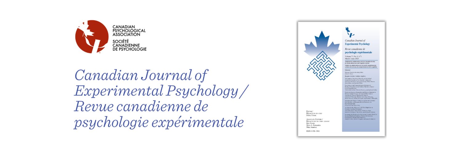 Canadian Journal of Experimental Psychology banner