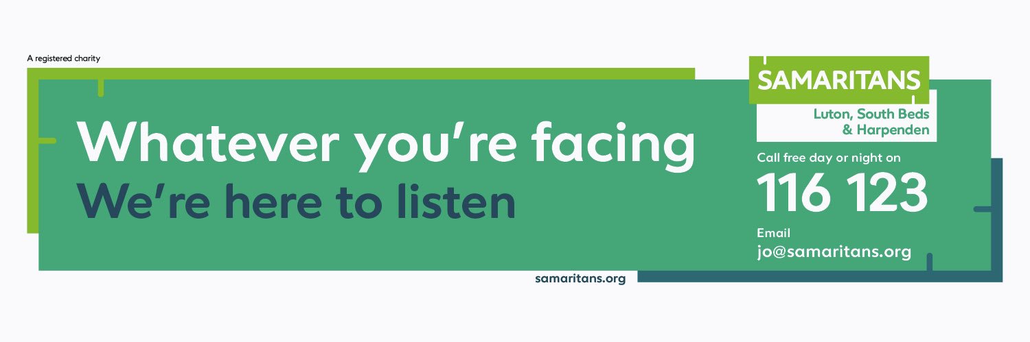 Luton, South Beds and Harpenden Samaritans banner