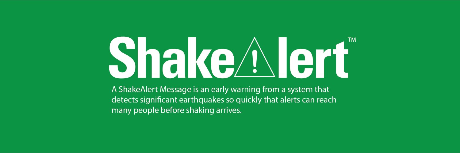 USGS ShakeAlert banner