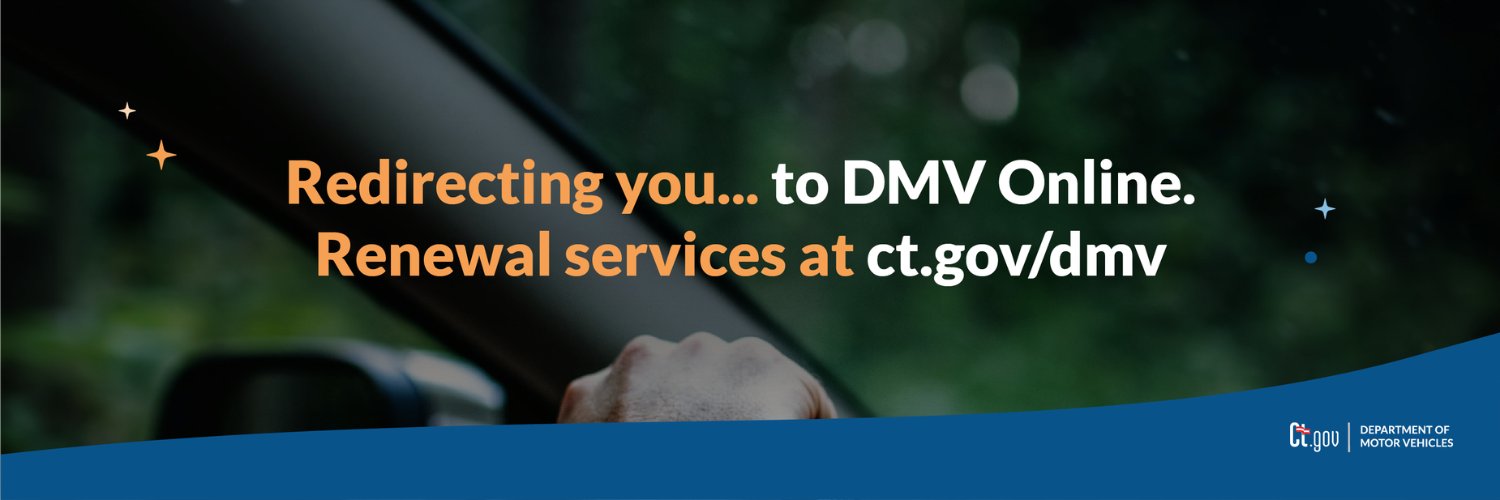 State of Connecticut DMV's banner