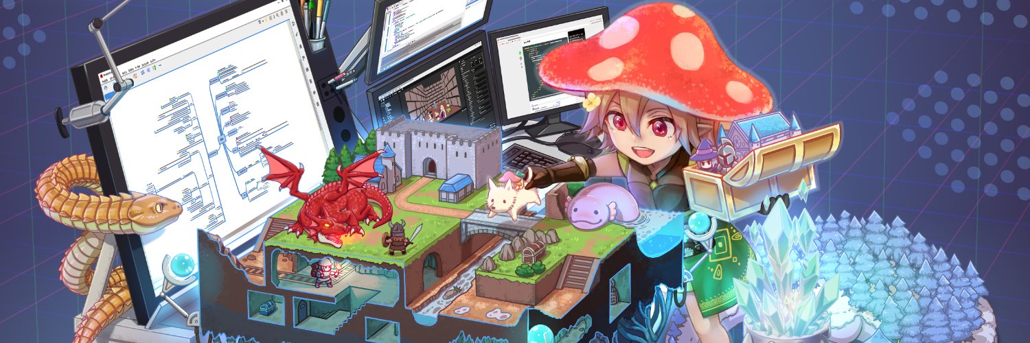 えむげん@ゲーム制作系🍄Vtuber banner