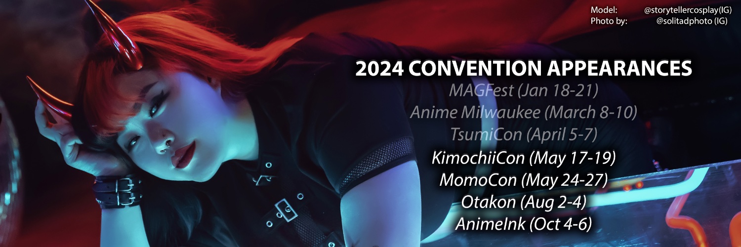 StoryTellerCos 🔜 KimochiiCon & MomoCon 2024 Profile Banner
