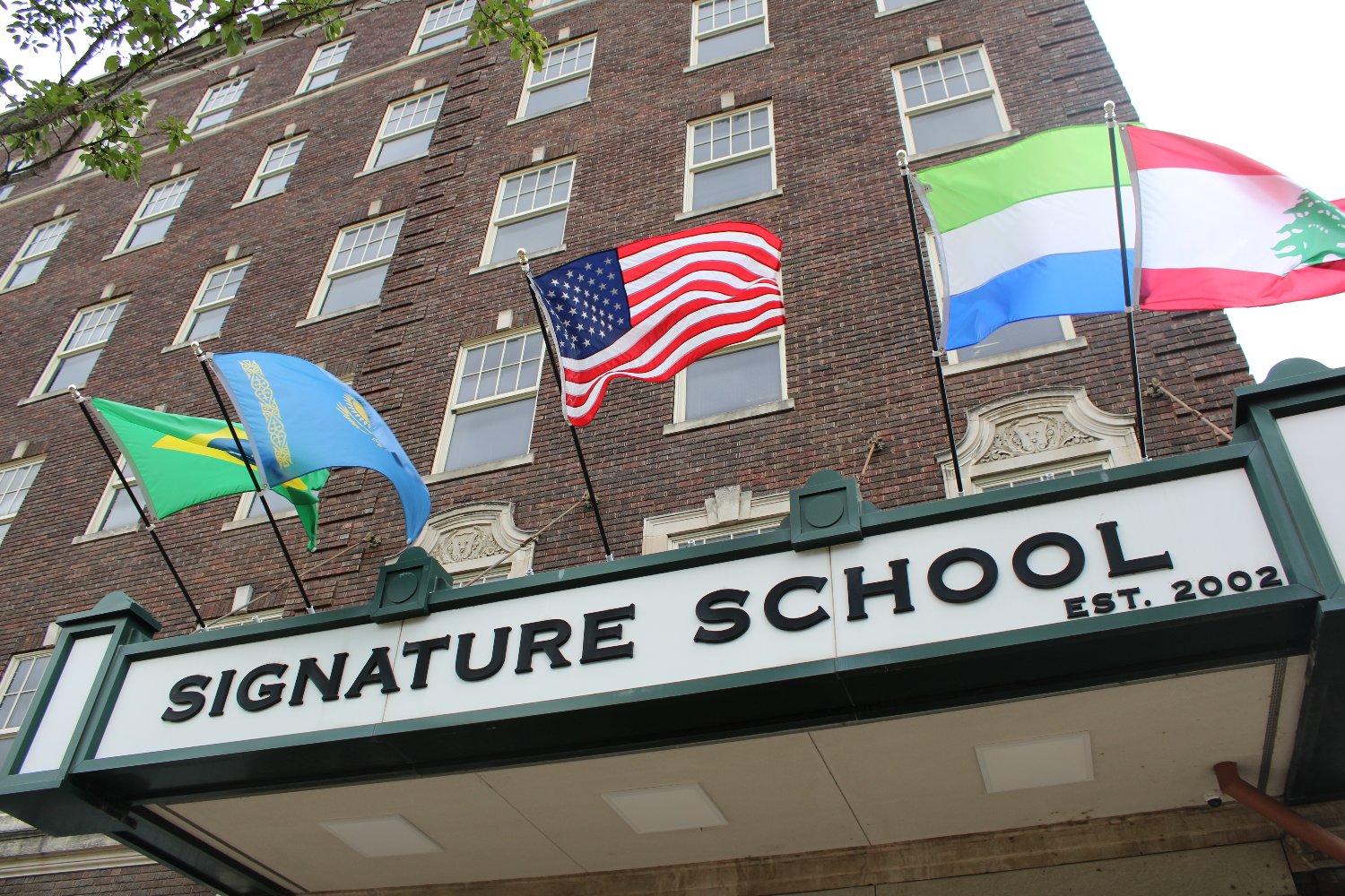 Signature School banner