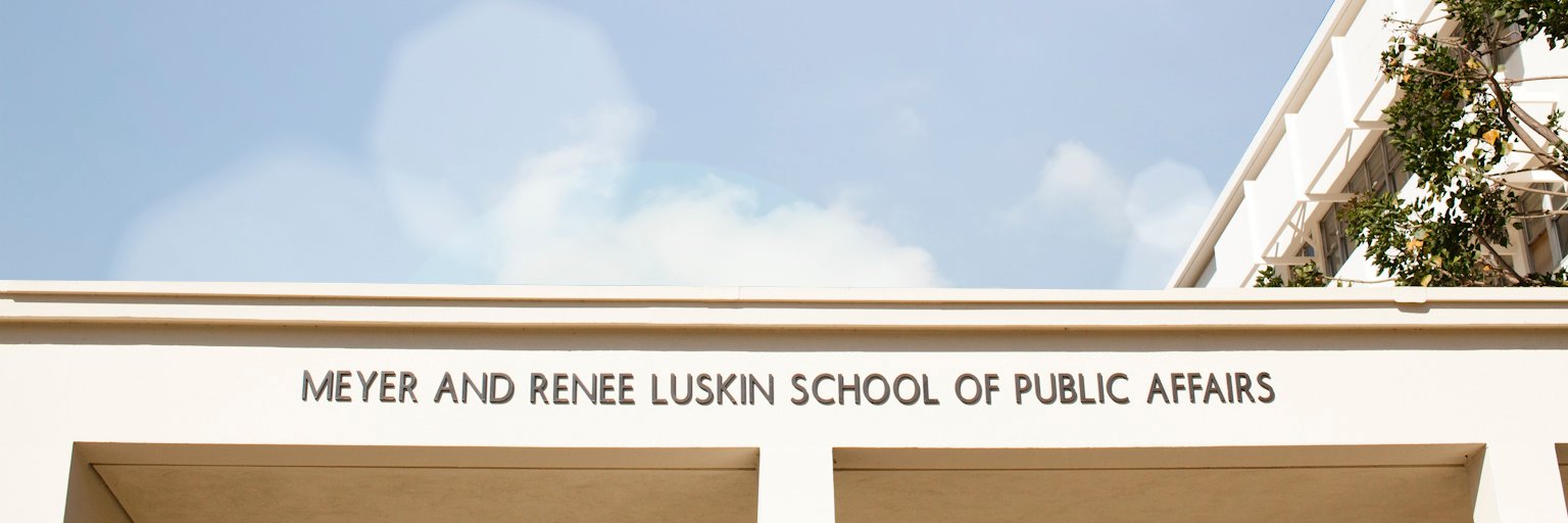 UCLA Luskin Department of Public Policy banner