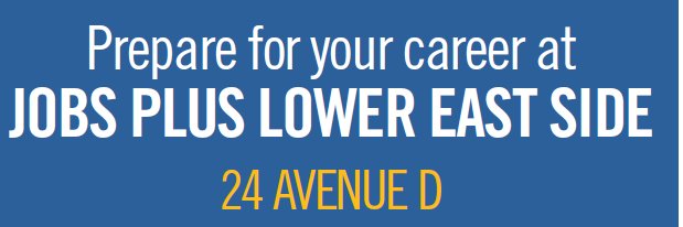 Jobs Plus Lower East Side banner