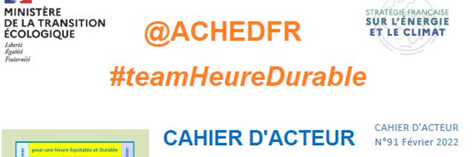 ACHED 🇫🇷 Heure Equitable & Durable NGO depuis 83 Profile Banner