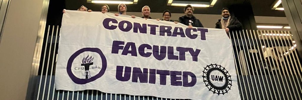CFU UAW's banner