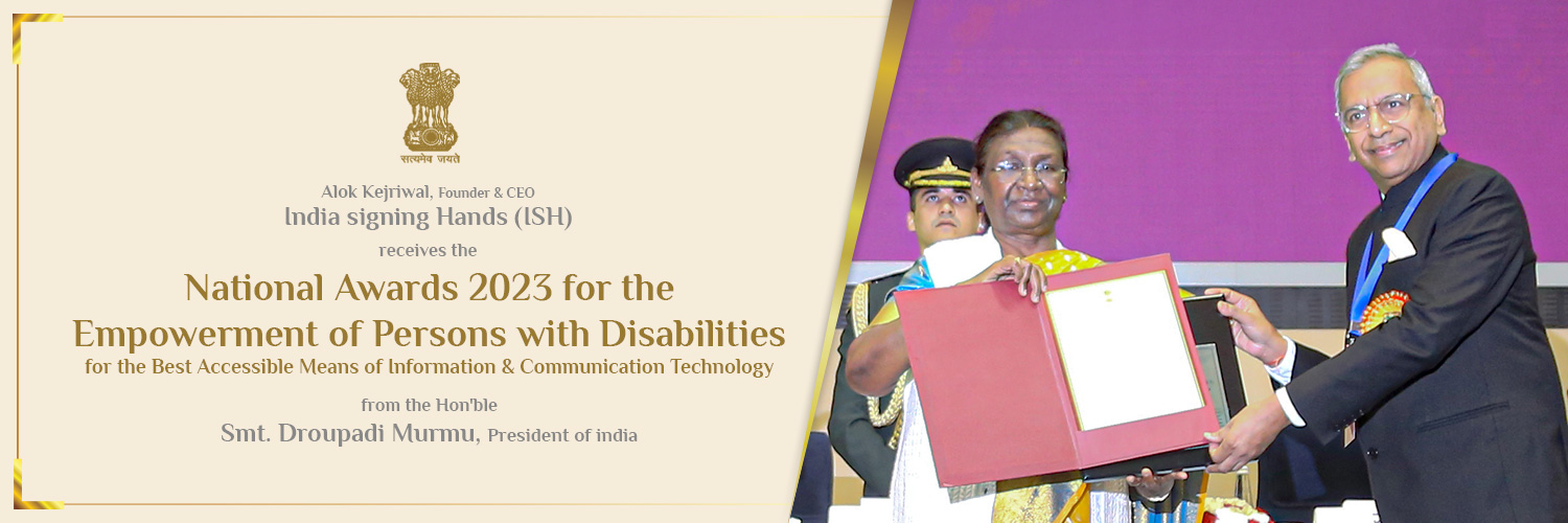 India Signing Hands banner