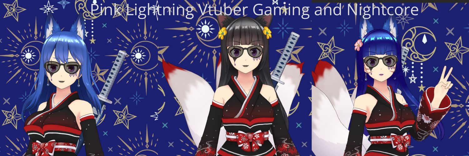 Pink Lightning (void princess gaming vtuber) banner