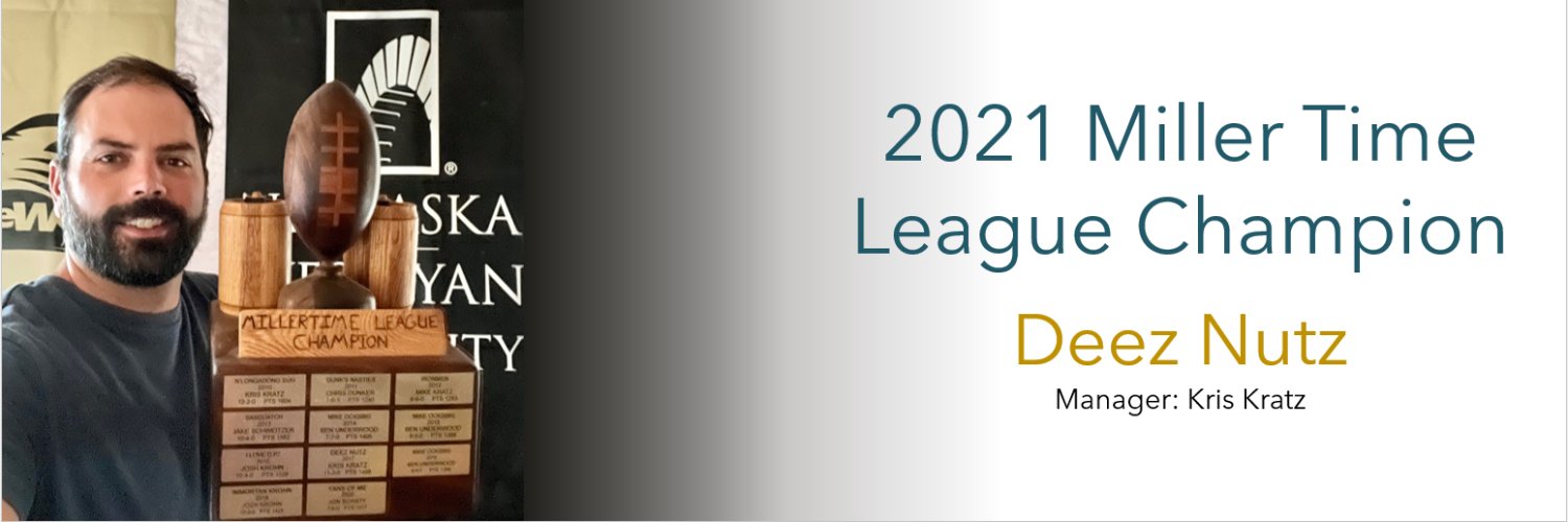 The MillerTime League banner