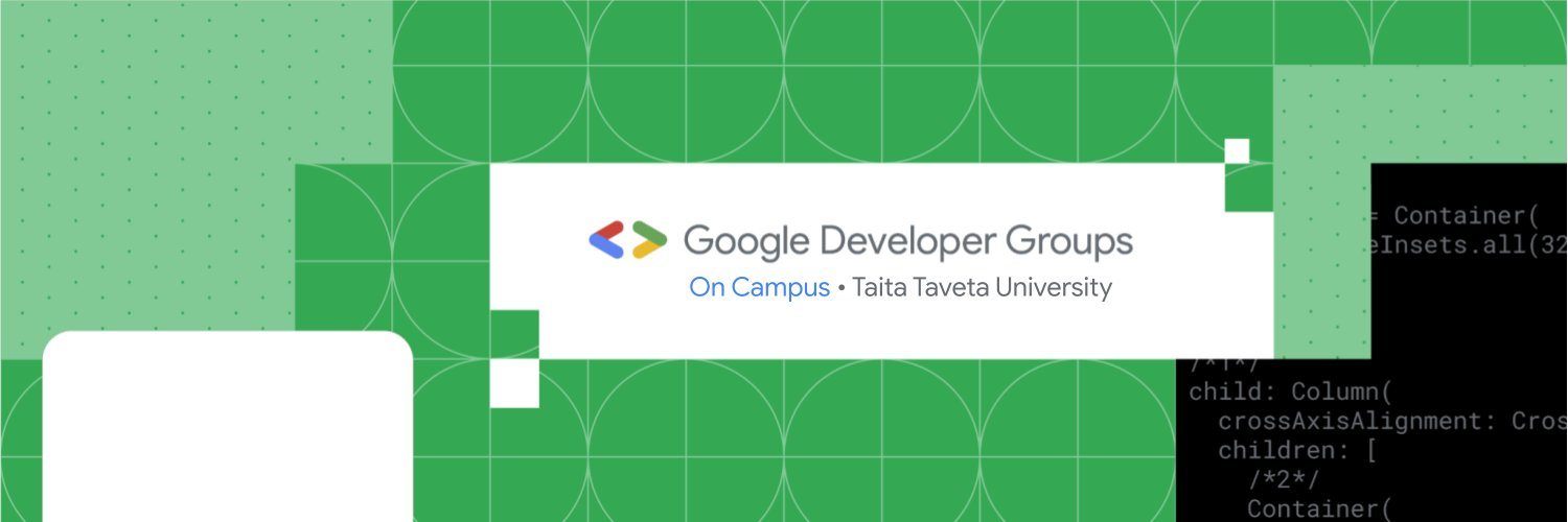 GDG on Campus Taita Taveta University banner