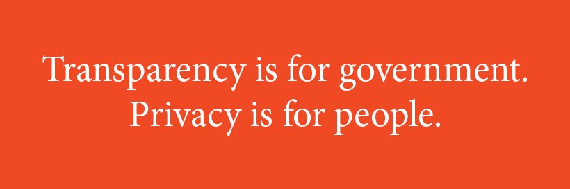 People United for Privacy's banner