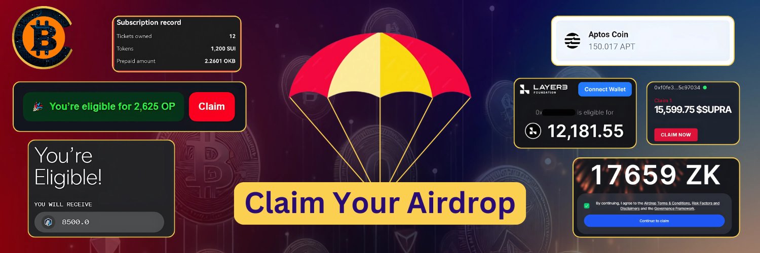 Crypto Bikash Airdrop 🪂 banner