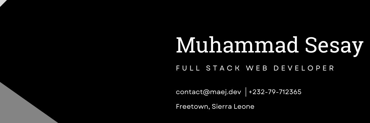 Muhammad Sesay 🫆 banner