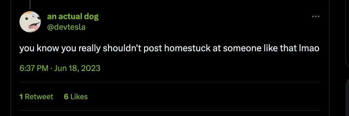 discord user "homestuck.com" is not using this app banner