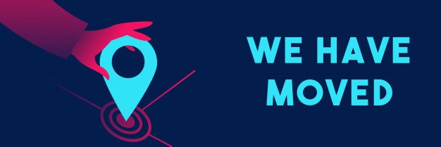 WE'VE MOVED banner