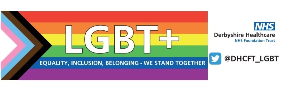Derbyshire Healthcare LGBT+ banner