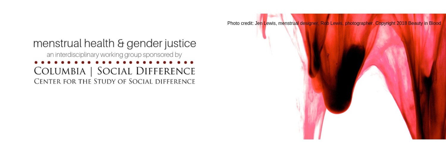 Menstrual Health & Gender Justice Working Group banner