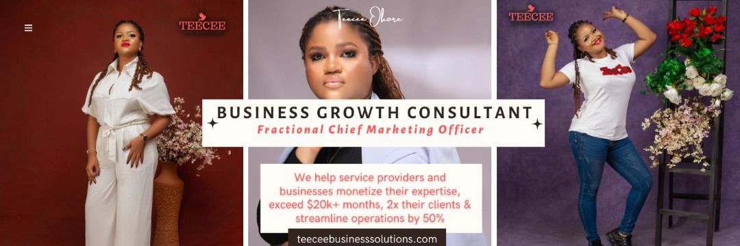 Teecee Okore| Fractional CMO | Systems| Automation banner