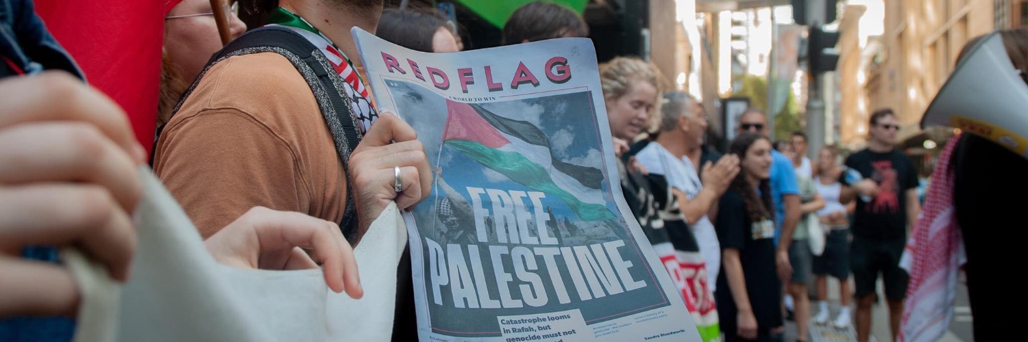 Red Flag newspaper's banner