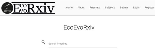 ecoevorxiv Profile Banner