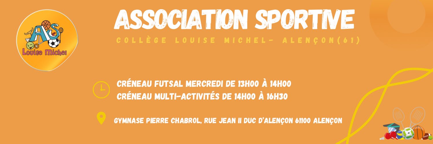 ASSOCIATION SPORTIVE COLLÈGE LOUISE MICHEL ALENÇON banner
