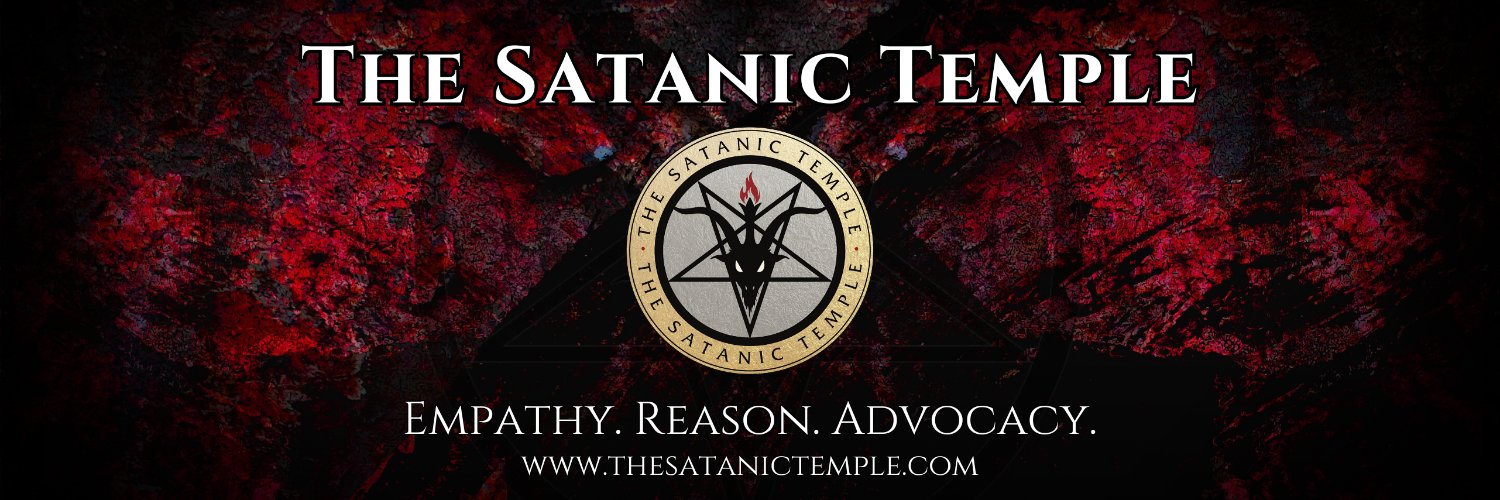 The Satanic Temple's banner