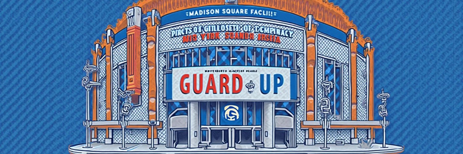 Guard Up Knicks's banner