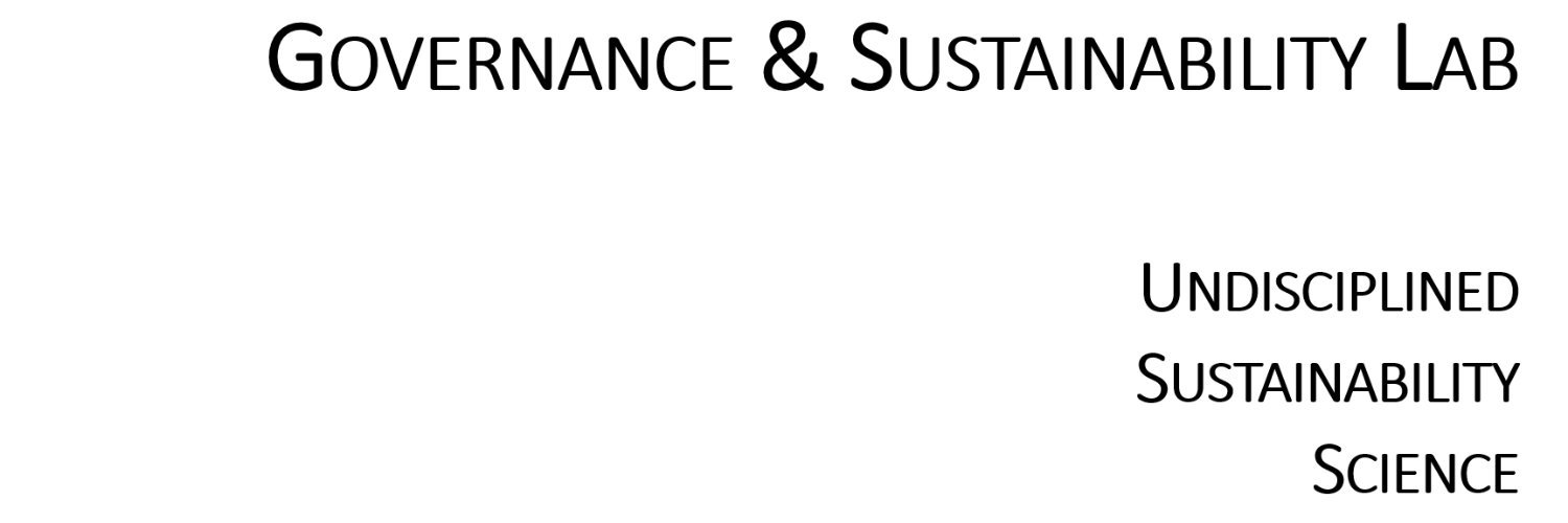 Governance and Sustainability Lab banner