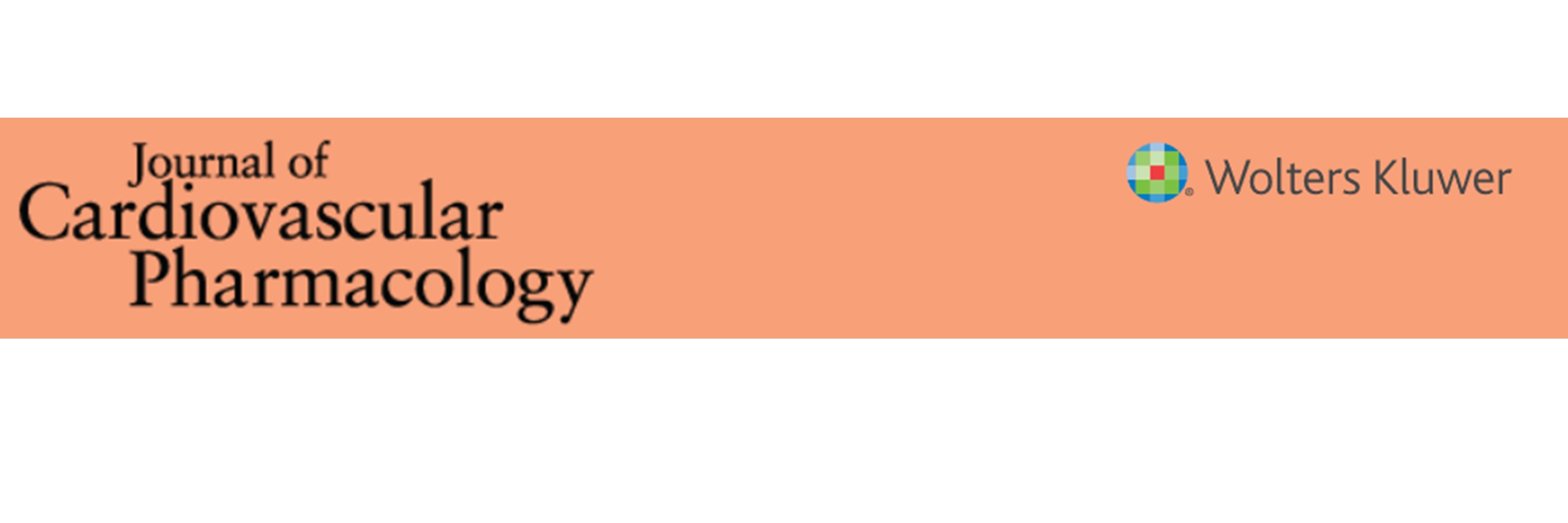 Journal of Cardiovascular Pharmacology banner