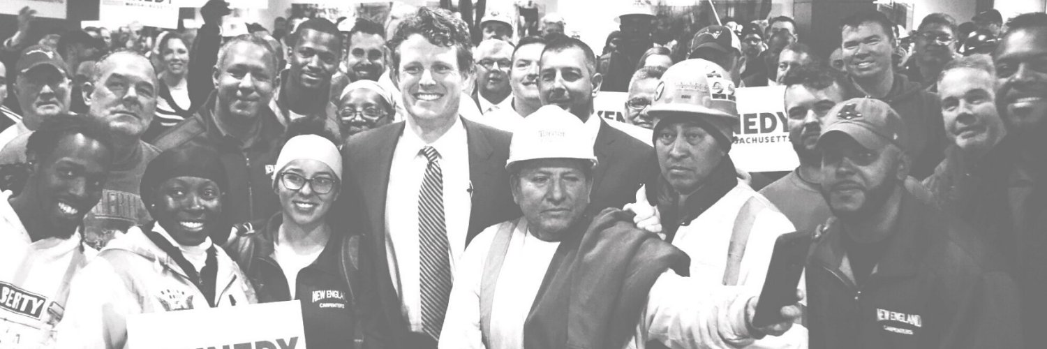 Joe Kennedy III's banner