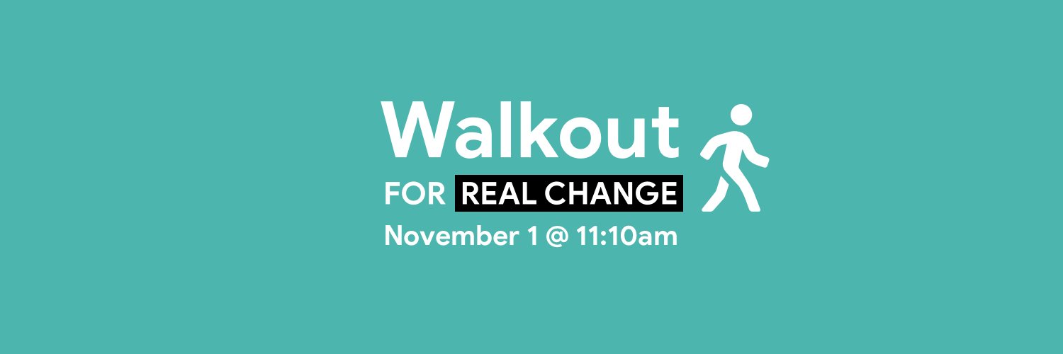 Google Walkout For Real Change banner