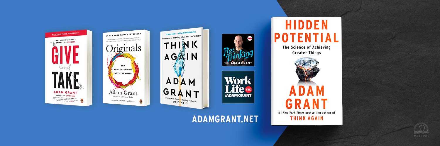Adam Grant's banner