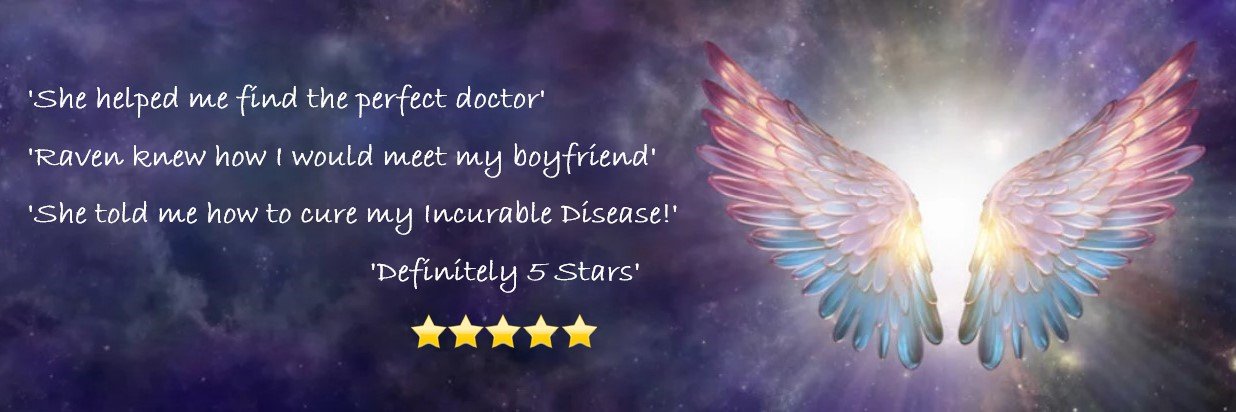 Raven White Wolf ~ Psychic Guidance $20 banner