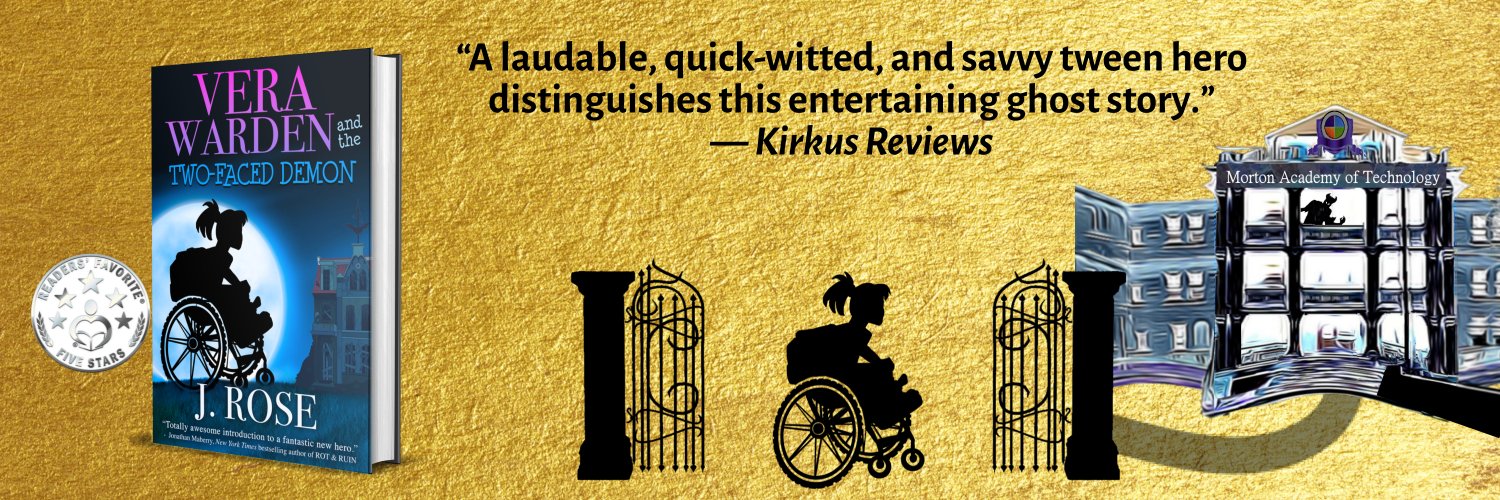 J. Rose Disabled Kidlit Horror heroine banner