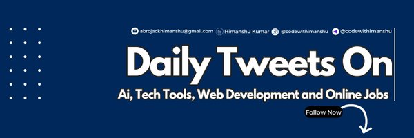 codewithimanshu Profile Banner