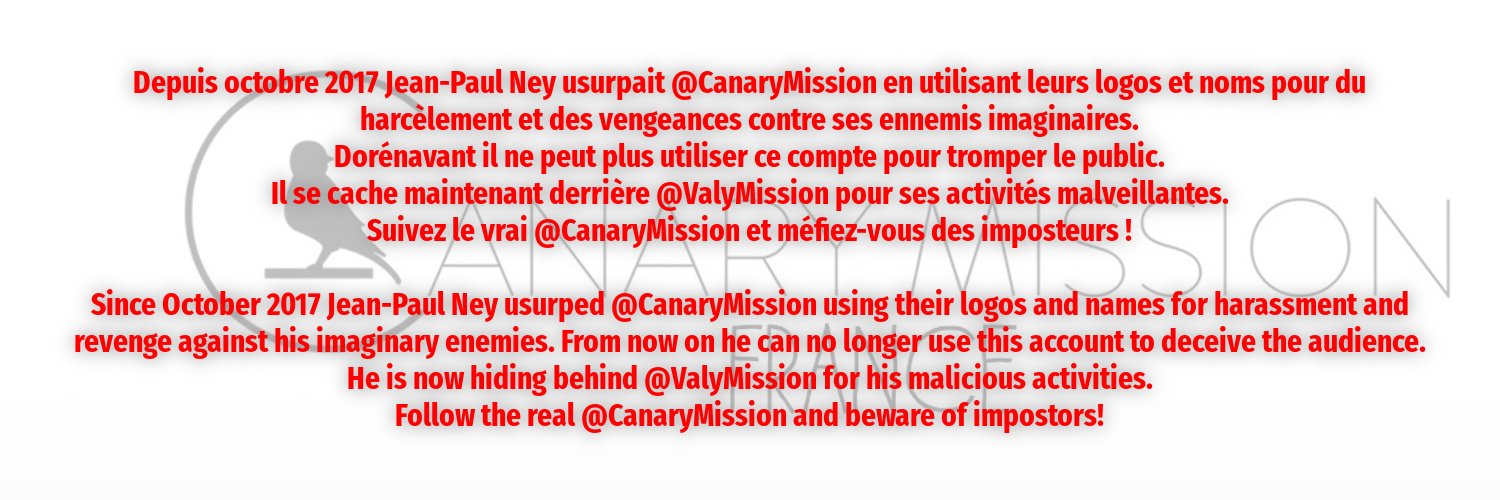 [ NOT Canary Mission France ] banner